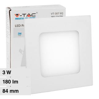 VT-307 Mini Pannello LED SMD Quadrato 3W da Incasso V-Tac