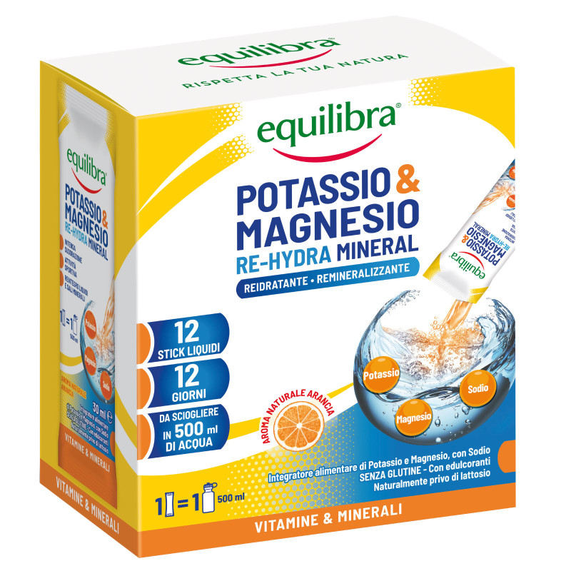 Equilibra Potassio & Magnesio Re-Hydra Mineral Arancia