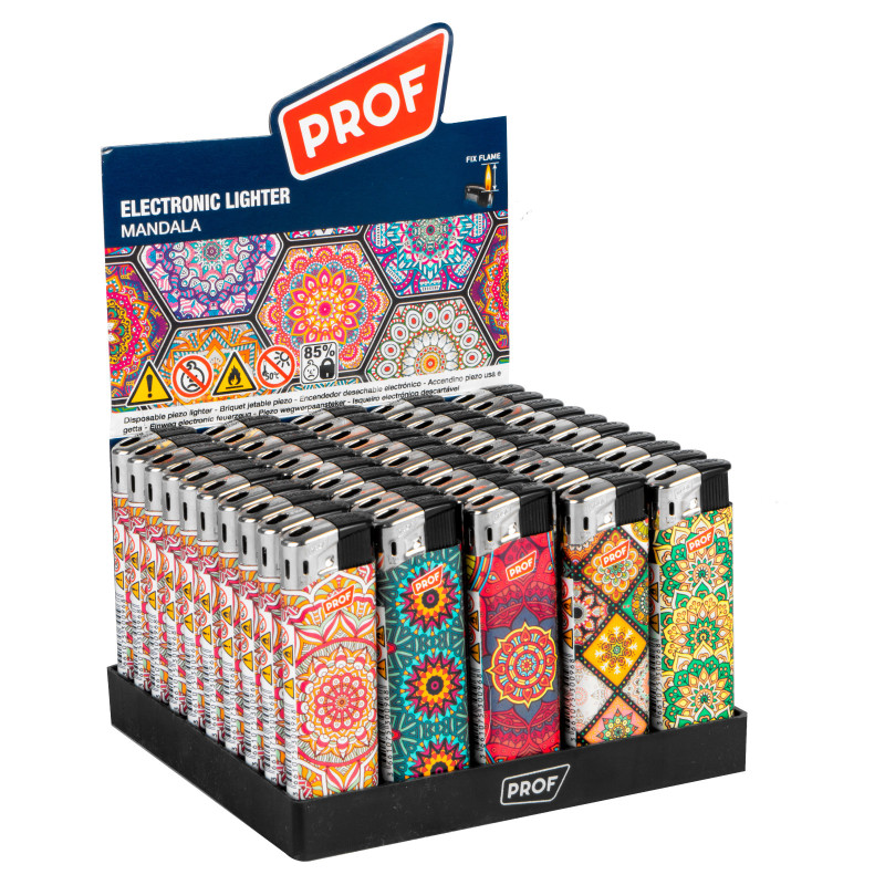 Accendini Elettronici Prof Fantasia Mandala Box da 50