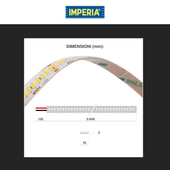 Striscia LED Flessibile Monocolore 110W SMD IP65 - Bobina 5m Imperia