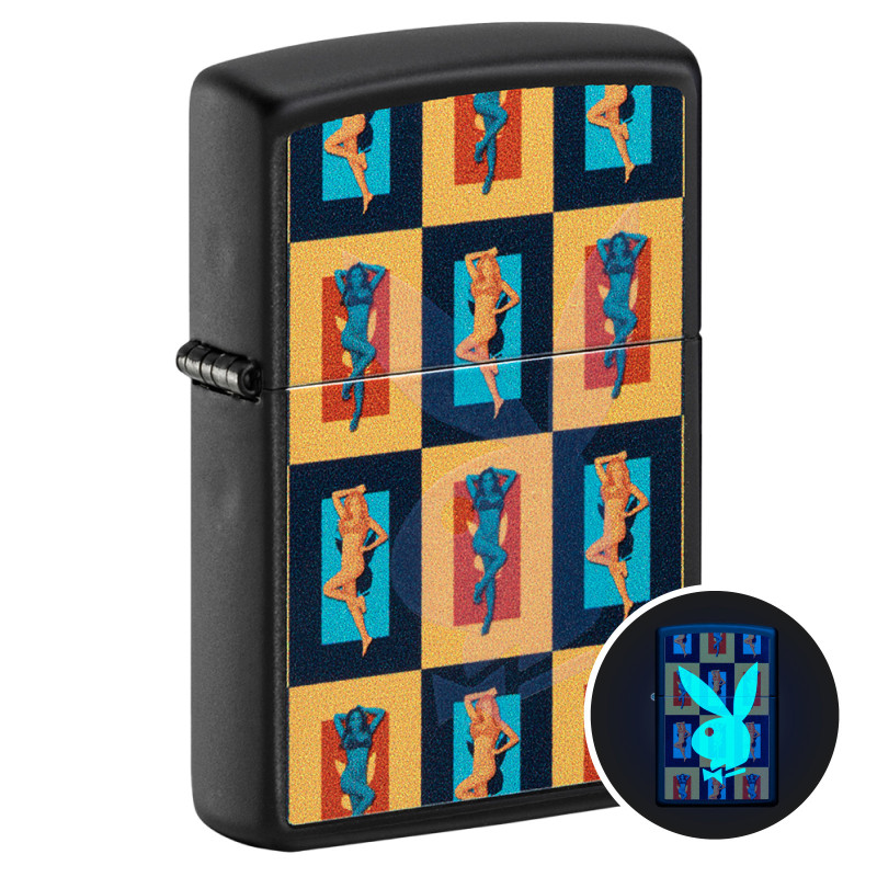 Accendino Zippo mod. 48233 Playboy Ricaricabile Antivento