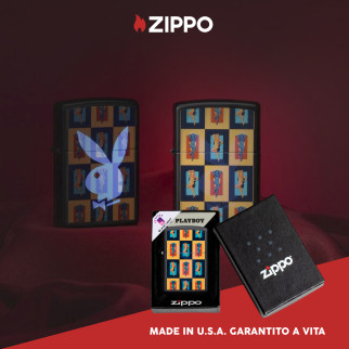 Accendino Zippo mod. 48233 Playboy Ricaricabile Antivento