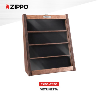 Espositore Ufficiale Zippo mod. EXPO-TS20 in Legno e Vetro