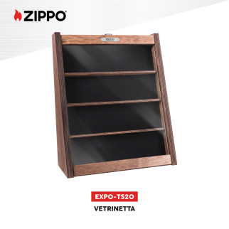 Espositore Ufficiale Zippo mod. EXPO-TS20 in Legno e Vetro