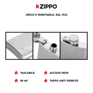 Fiaschetta Zippo Mod. 122228 in Acciaio Inossidabile