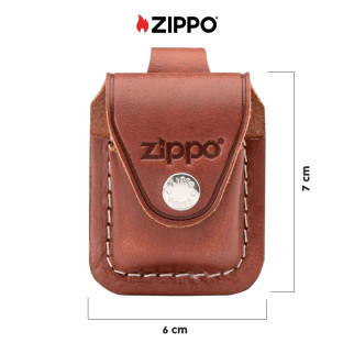 Custodia Zippo in Vera Pelle per Accendini mod. LPLB Marrone