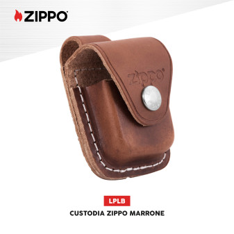 Custodia Zippo in Vera Pelle per Accendini mod. LPLB Marrone