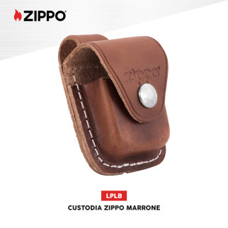 Custodia Zippo in Vera Pelle per Accendini mod. LPLB Marrone