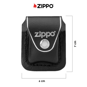 Custodia Zippo in Vera Pelle per Accendini mod. LPCBK Nera