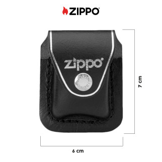 Custodia Zippo in Vera Pelle per Accendini mod. LPCBK Nera