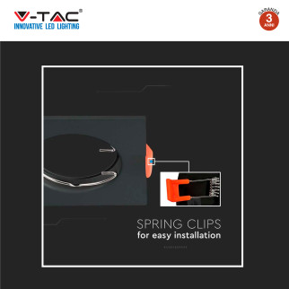 VT-930 2 Portafaretti Quadrati Neri per GU10 GU5.3 V-Tac