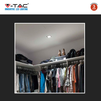 VT-933 Portafaretto Quadrato Nero per GU10 GU5.3 V-Tac