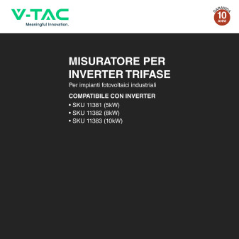 VT-6610310 Misuratore Inverter Trifase Fotovoltaici V-Tac