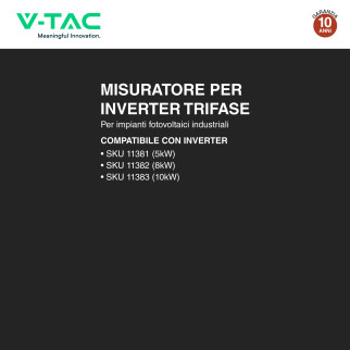 VT-6610310 Misuratore Inverter Trifase Fotovoltaici V-Tac