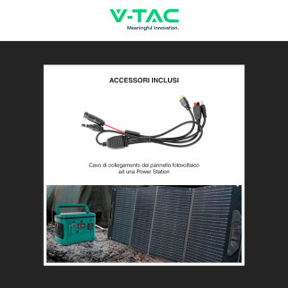 V-Tac VT-10120 Pannello Solare Fotovoltaico 120W Pieghevole