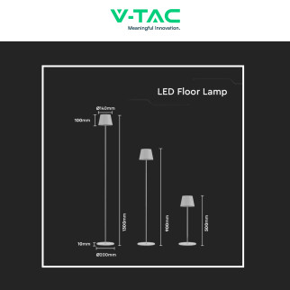 VT-7544 Lampada LED Dimmerabile da Terra o da Tavolo V-Tac