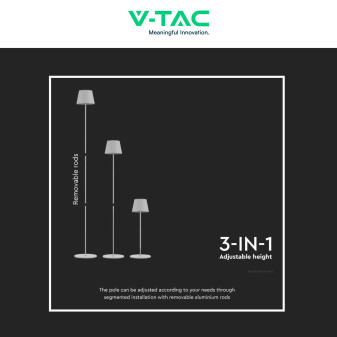 VT-7544 Lampada LED Dimmerabile da Terra o da Tavolo V-Tac