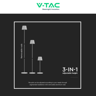 VT-7544 Lampada LED Dimmerabile da Terra o da Tavolo V-Tac
