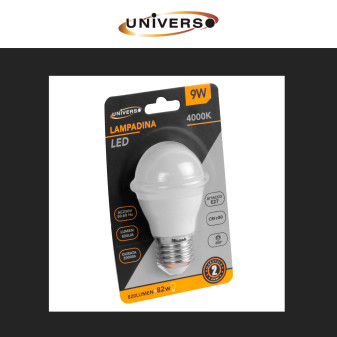 Lampadina LED E27 9W MiniGlobo G45 SMD Universo