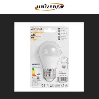 Lampadina LED E27 9W MiniGlobo G45 SMD Universo