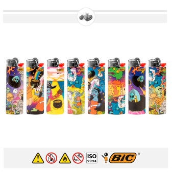 Bic Maxi J26 Fantasia Fantasy Cartoon 5 Accendini a Pietrina