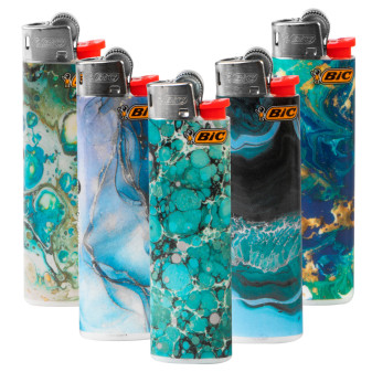 Bic Slim J23 Fantasia Blue Liquid 5 Accendini a Pietrina