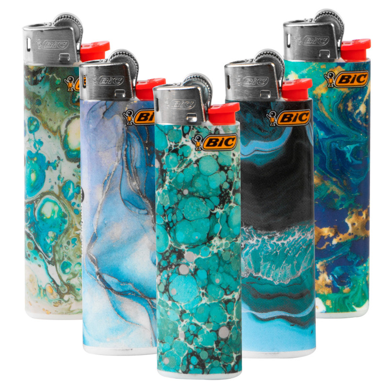 Bic Slim J23 Fantasia Blue Liquid 5 Accendini a Pietrina