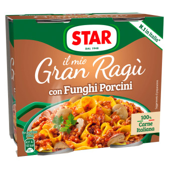 Il Mio Gran Ragù con Funghi Porcini Sugo Pronto Pomodoro Carne Star