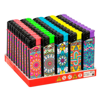 SmokeTrip Large Mandala Style Box 50 Accendini Elettronici