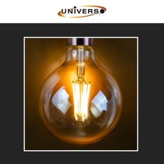 Lampadina LED E27 12W Globo G125 Filament Ambrata Universo