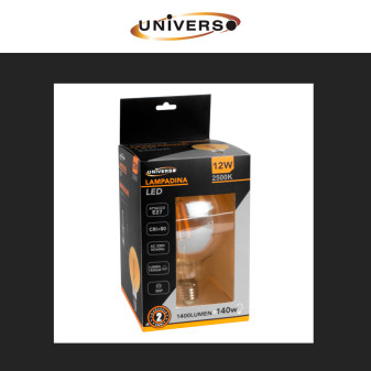 Lampadina LED E27 12W Globo G125 Filament Ambrata Universo