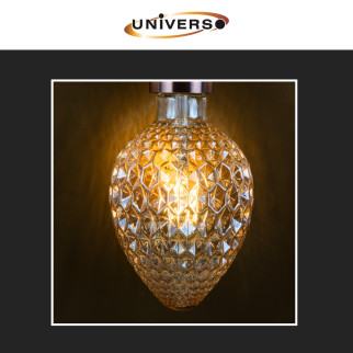 Lampadina LED E27 4W Ovale Filament Ambrata Universo