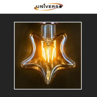 Lampadina LED E27 4W Stella Filament Ambrata Universo