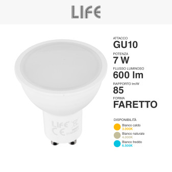 Lampadina LED PAR16 GU10 7W Faretto Spotlight SMD Life