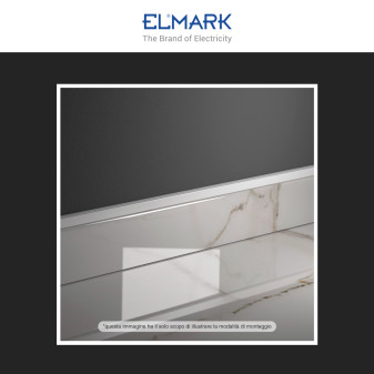 Canalina Passacavi 12x12 in Plastica Colore Bianco Elmark