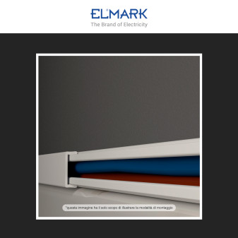 Canalina Passacavi 12x12 in Plastica Colore Bianco Elmark