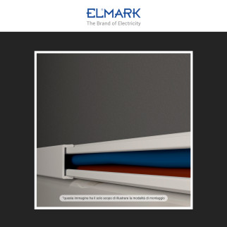 Canalina Passacavi 12x12 in Plastica Colore Bianco Elmark