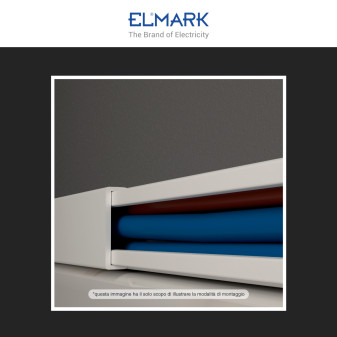 Canalina Passacavi 15x10 in Plastica Bianca 2 mt Elmark