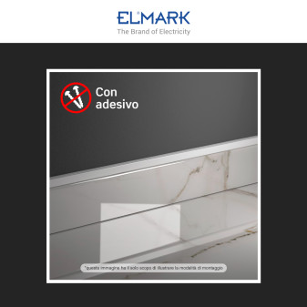 Canalina Passacavi Adesiva 15x10 Plastica Bianco Elmark