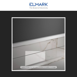 Elmark Canalina Passacavi 16x16 in Plastica Colore Bianco