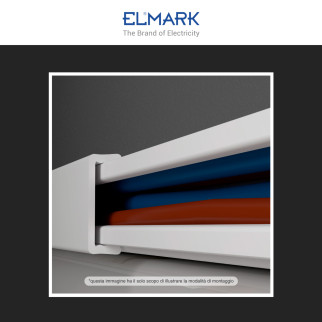 Elmark Canalina Passacavi Adesiva 16x16 Plastica Bianco