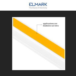 Elmark Canalina Passacavi Adesiva 16x16 Plastica Bianco