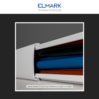 Elmark Canalina Passacavi 20x10 in Plastica Colore Bianco