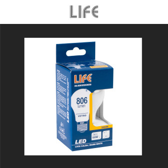 Life Lampadina LED E27 7W Bulb A60 Goccia Filament Vetro Milky