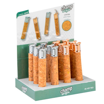 Accendini Elettronici Champ Origin Cork in Sughero - Box 12
