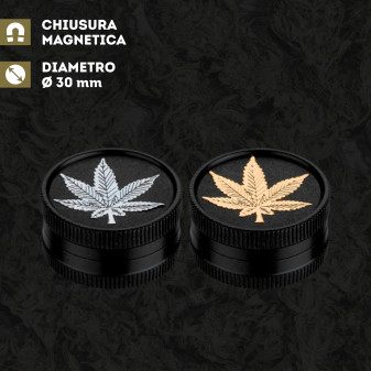 Tritatabacco in Metallo Nero Champ - 12 Blister da 3 Grinder