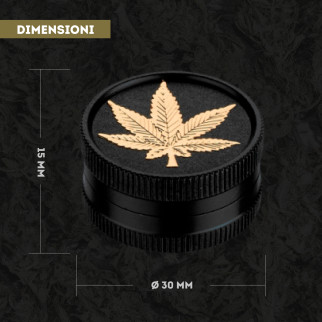 Grinder 2 Parti in Metallo Nero Champ High 3 Tritatabacco