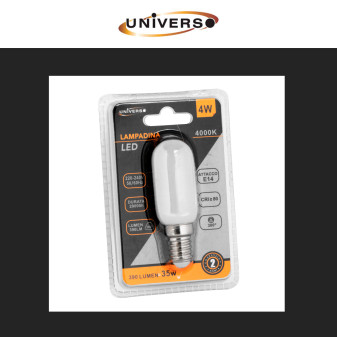 Lampadina LED E14 4W Tubolare T25 SMD Universo