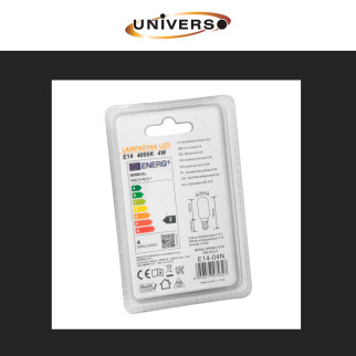 Lampadina LED E14 4W Tubolare T25 SMD Universo