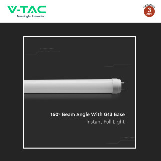 VT-1575 25 Tubi LED T8 G13 20W SMD 150cm in Vetro V-Tac